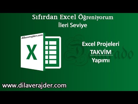 Excelde 30 Yıllık Takvim Oluşturma - Birden Çok Fonksiyon Kullanarak Takvim Yapımı - Excel Örnekleri
