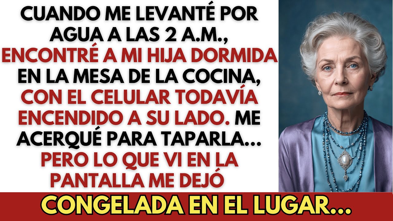 A Las 2 De La Mañana Encontré A Mi Hija Dormida En La Cocina. Su Celular Encendido Me Dejó Helada