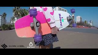 Longboard:  Cruising Carving style, SHARK WHEELS AND NANY H. 📍BCN
