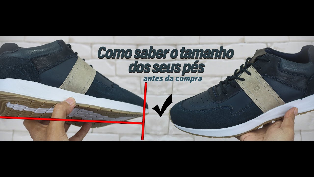 Tabela de medidas do medir os seus pés e comprar o tamanho correto. YouTube