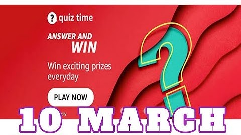 Amazon Funzone Quiz Answers Today|10 March 2022 |Daily Quiz Time