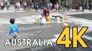 【4K WORLD TOUR AUSTRALIA】 The best busking drummer ever in Rundle Mall - Place to visit in Adelaide