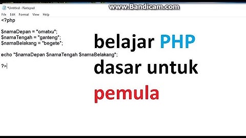PHP dasar dengan notepad 1