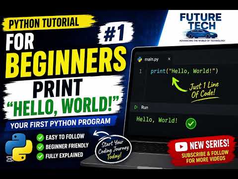 Python Tutorial for Beginners #1 | Print "Hello, World!" | Your First Python Program