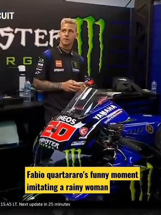 motogp mandalika : Fabio quartararo's funny moment imitating a rainy woman