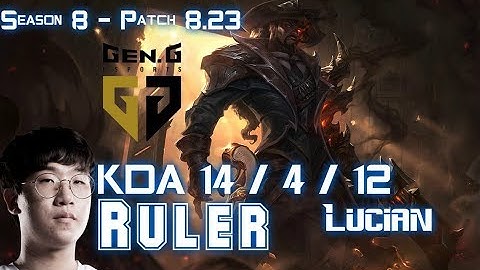 GEN Ruler LUCIAN vs ASHE ADC - Patch 8.23 KR Ranked