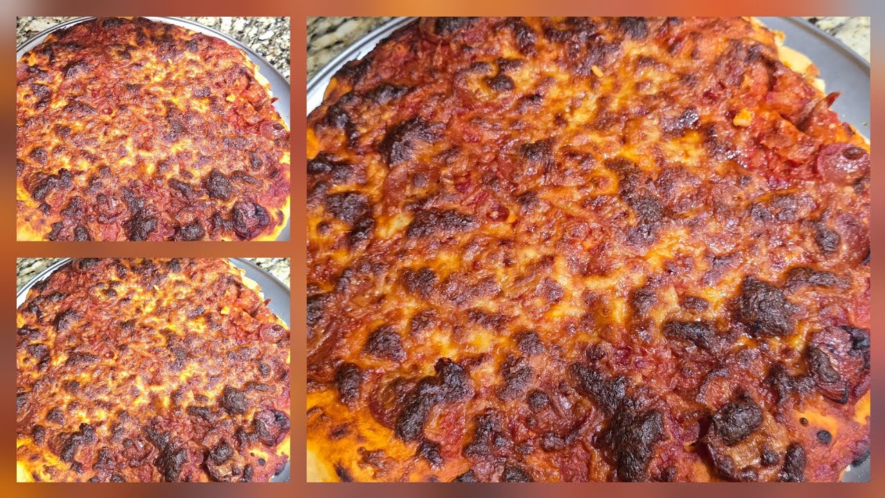 Homemade Pepperoni pizza.