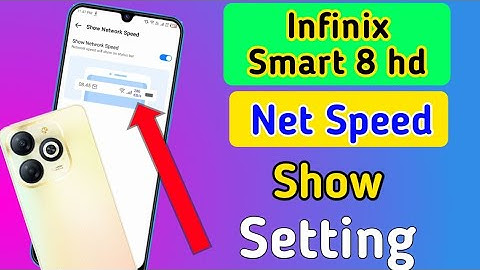 How to show net speed in infinix smart 8 hd | Infinix smart 8 hd me network speed settings