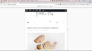 Mobile menu with inline search in Foodie Pro