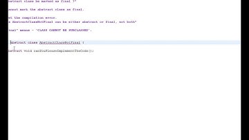 Can an abstract class be marked as final Java Interview Question