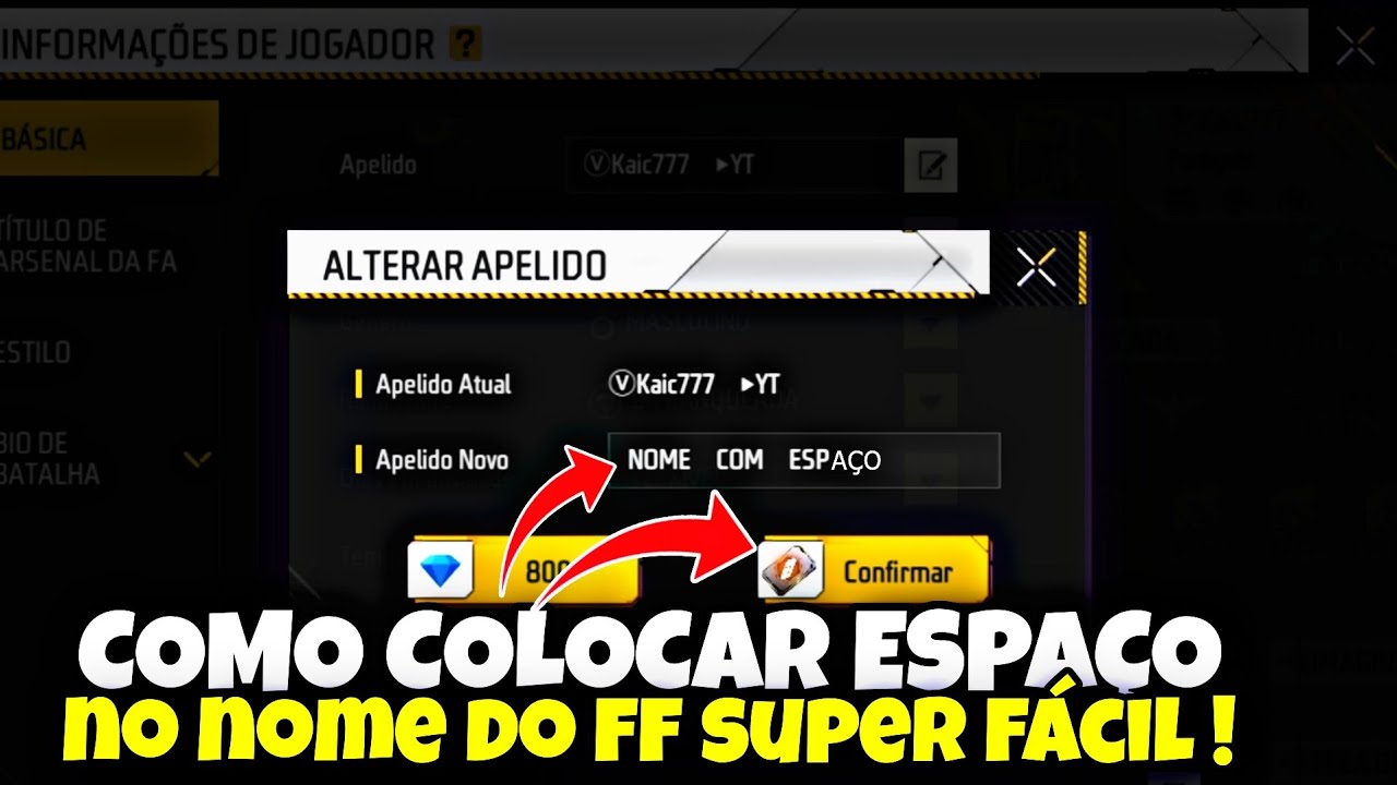 Como colocar espaço invisível no nome do Free Fire – RESUMO VIRTUAL