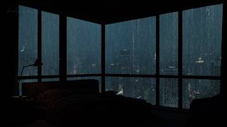 🌧️ Listening to Heavy Rain from a City Apartment - Deep Sleep Rain Sounds for Sleeping &amp; Relaxation