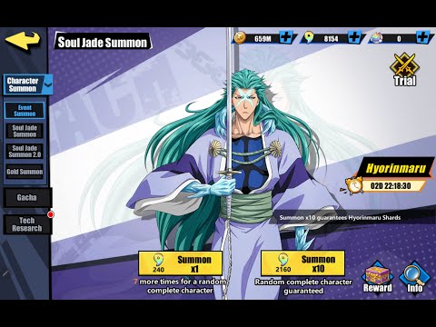 Let&rsquo;s Pull Hyorinmaru to 5* Plus 3* 4* 5* Stats Bleach Immortal Soul