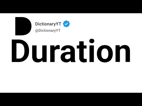 Duration Meaning In French - YouTube