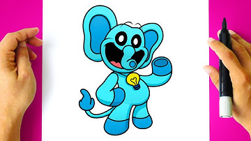 How to DRAW BUBBA BUBBAPHANT - Smiling Critters - [ Drawing POPPY PLAYTIME Characters ]