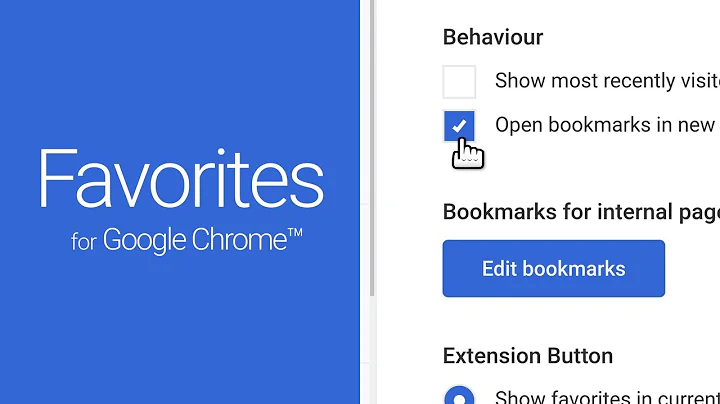 Favorites for Chrome: Always Open Bookmarks in a New Tab