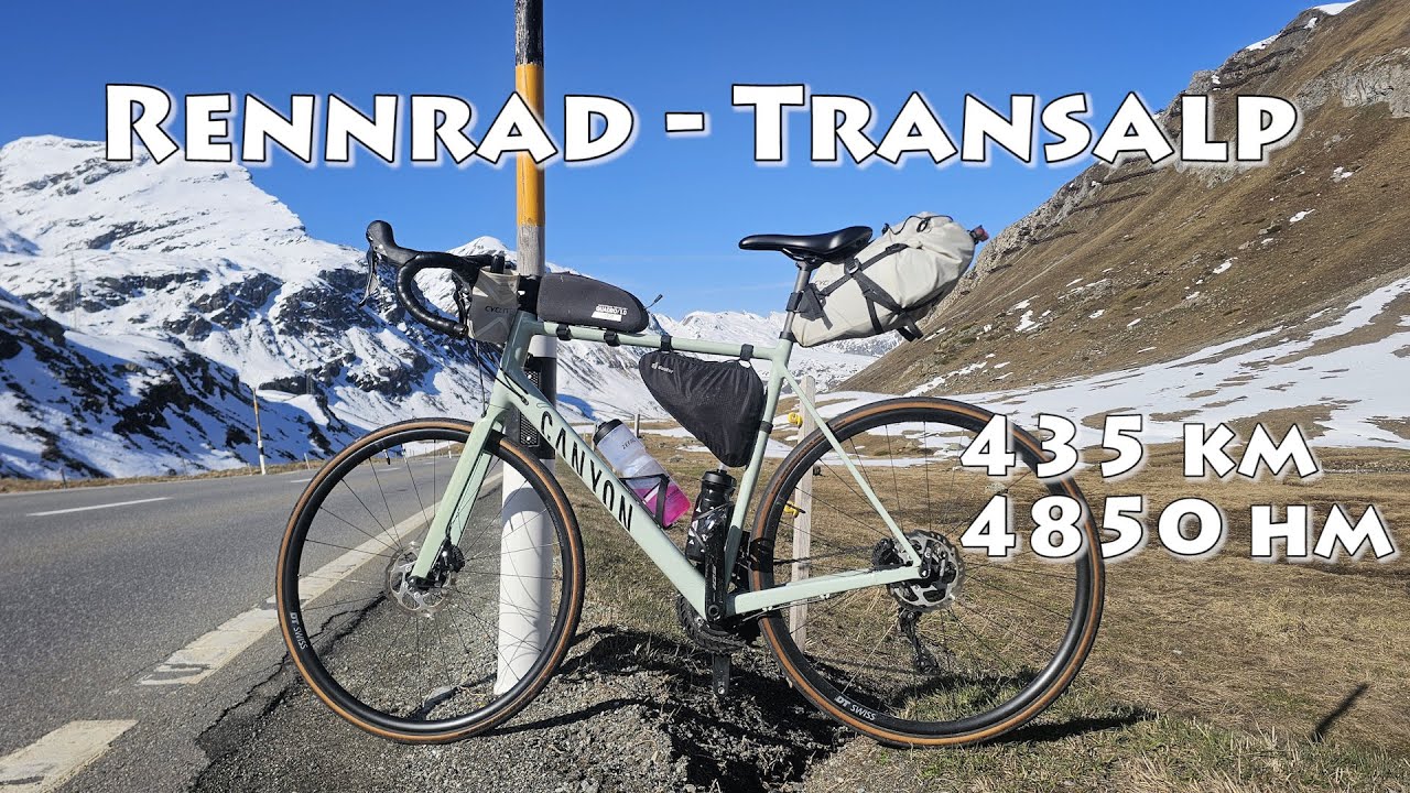 Transalp Tübingen - Lugano im April 2025, 435km, 4850hm