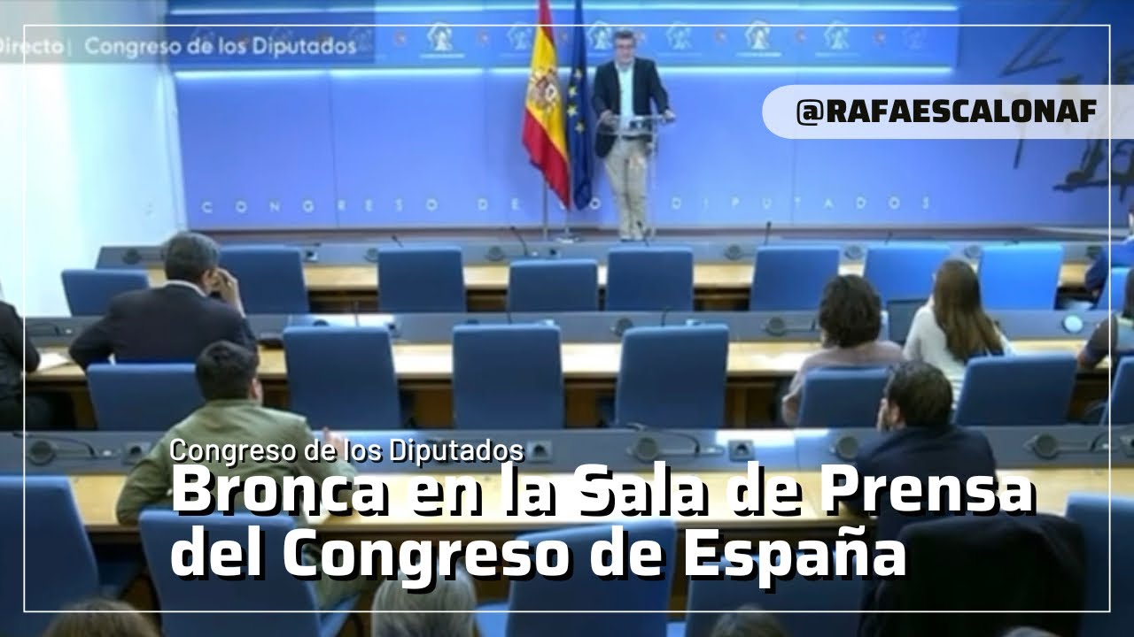 Bronca en el Congreso de los Diputados | Pelea entre periodistas. - YouTube
