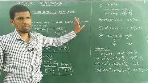 Class 12 | Unit – 4 | Inverse trigonometry Function | Exercise: 4.2 | Inverse of cos formula