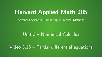 Harvard AM205 video 3.16 - Partial differential equations