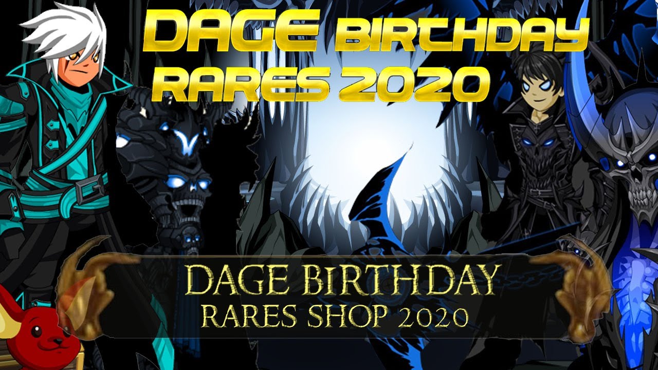 AQW Dage Birthday Rares Shop 2020! New Soul Eater Collection Chest! YouTube