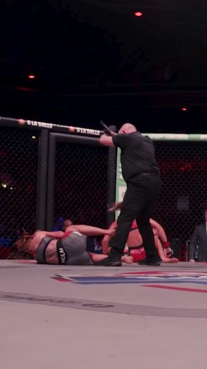 Dakota Ditcheva's KO against Cornelia Holm like you've never seen it before! ?‍? #MMA #PFL #Shorts