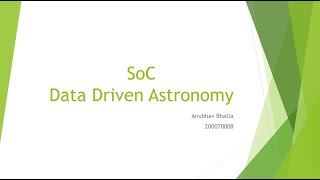 SoC - Data-driven Astronomy