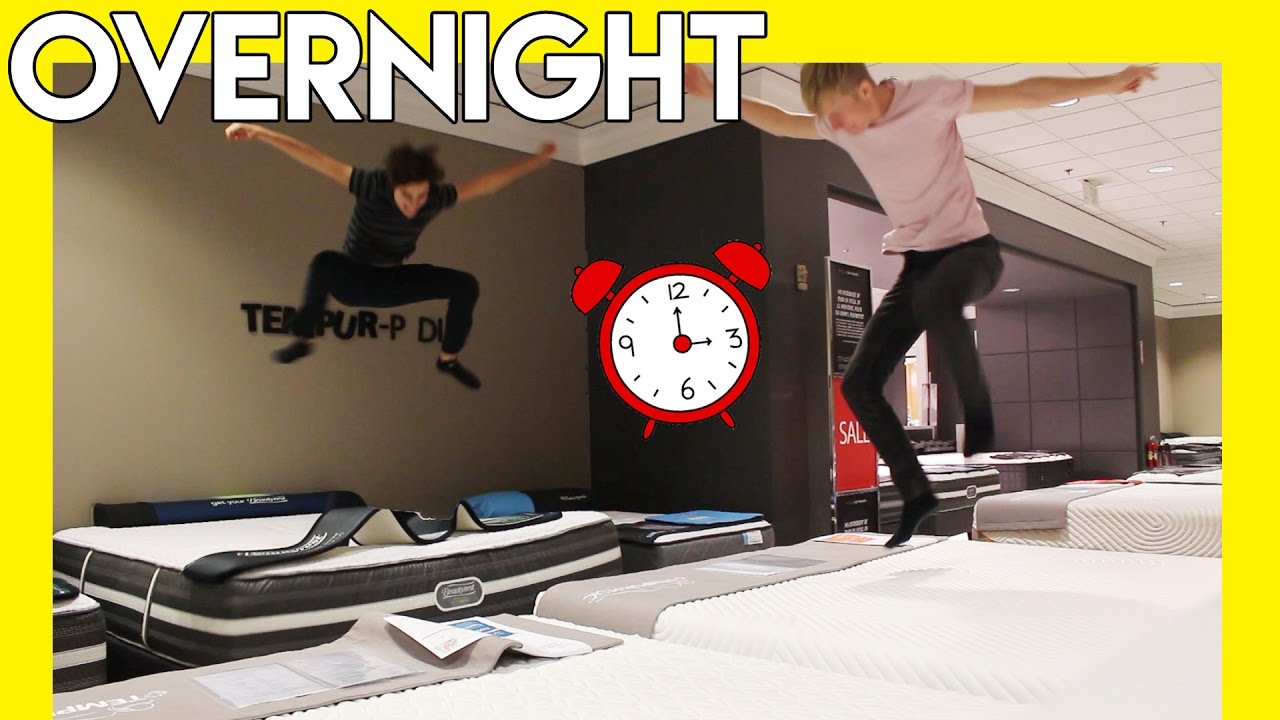 OVERNIGHT IN PUBLIC MALL (Toilet Paper Fort!) YouTube