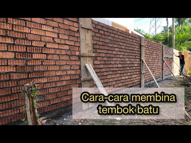 Cara-cara membina pagar batu | Tembok batu | How to build a retaining wall class=