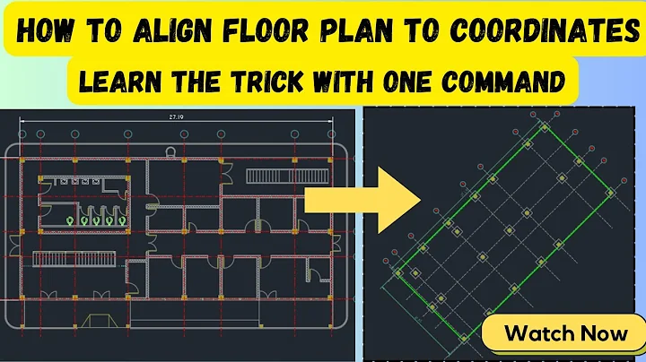 How To Align Floor Plan To Coordinates | How to align drawings in AutoCAD