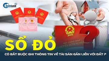Sổ đỏ có bắt buộc ghi thông tin về TÀI SẢN GẮN LIỀN VỚI ĐẤT?  | CafeLand
