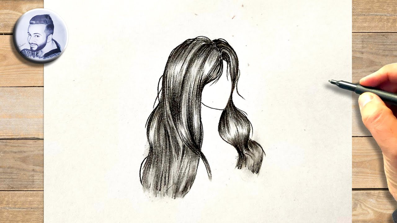 Comment dessiner des cheveux facilement - YouTube