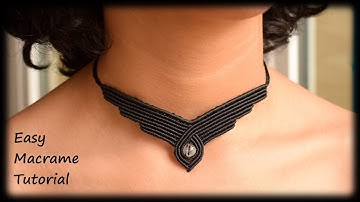 Macrame Tutorial | Easy Macrame Necklace Making Tutorial for Beginners | Macrame Choker