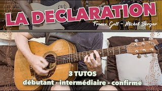 la déclaration - tuto guitare - michel berger