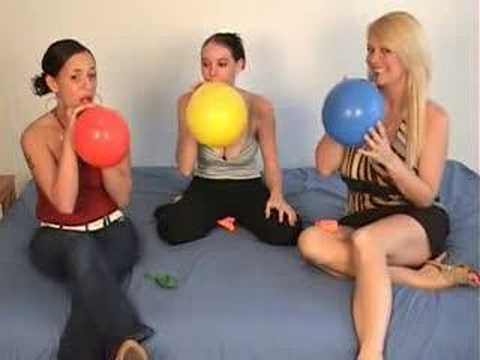 Charlee, Candi & Jenna Blow to Pop 16 Inch Balloons