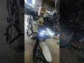 2026 klr650 s with tusk crash bars and OEM klr650 ADVENTURE Auxiliary lights mounted