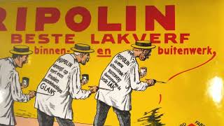 32. Wormser Reklame-Auktion Lot 118 Ripolin Emailschild Enamel Porcelain Sign