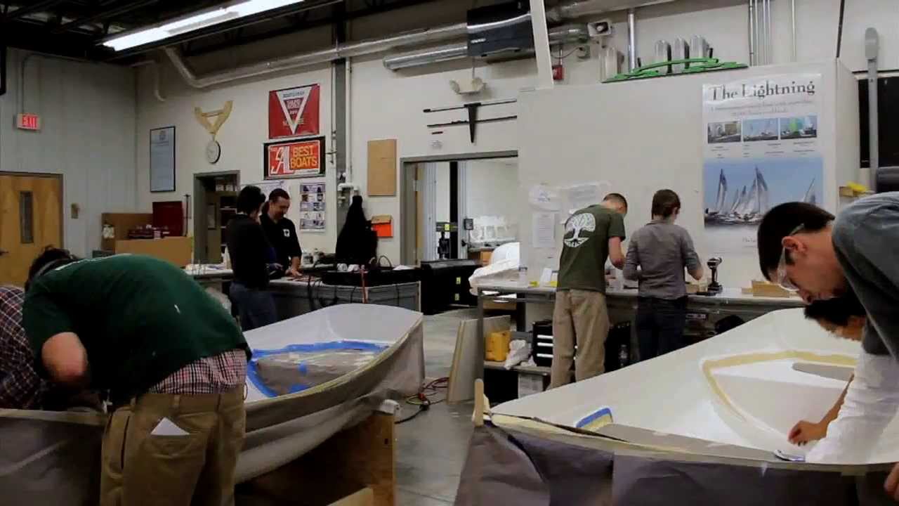 The Landing School Composite Boat Building Program - YouTube