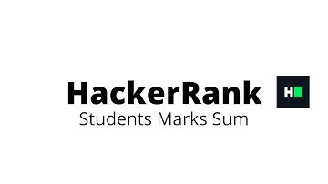Students Marks Sum  || HackerRank Solution