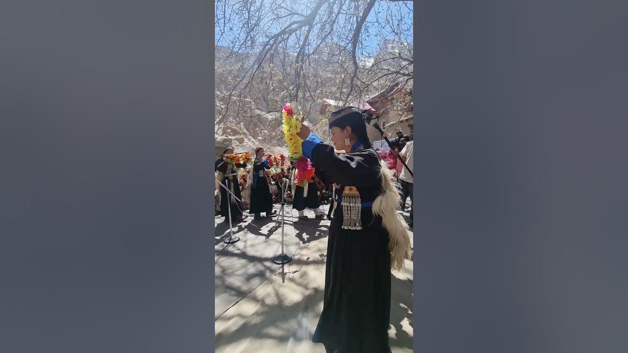 Ladakhi folk dance women dancing in aryan festival Apricot blossom kargil ladakh #tibetain #usa