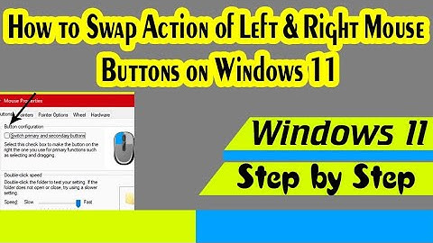 How to Swap Action of Left & Right Mouse Buttons on Windows 11 :: Mouse change left right click