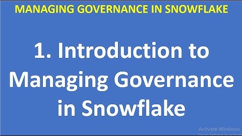 1. Introduction to Managing Governance in Snowflake|Snowflake|Data Governance|Data Cloud|VCKLY Tech