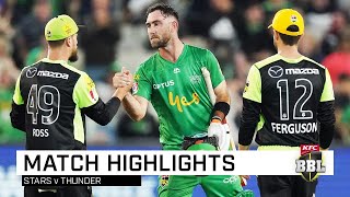 Rauf's hat-trick, Stars' batting power halts the Thunder | KFC BBL|09