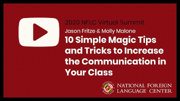 NFLC Virtual Summit (2020): Increase Communication in Your Class - Jason Fritze & Molly Malone