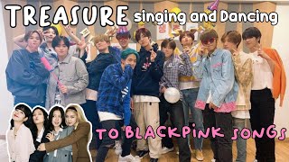Treasure singing and dancing to Blackpink songs for 5 min straight