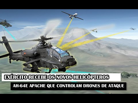 Exército Americano Recebe Os Novos Helicópteros AH-64E Apache Que Controlam Drones De Ataque