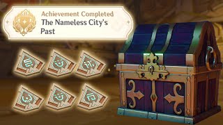 All Mysterious Stone Slate Locations The Nameless Citys Past Hidden Achievement Genshin Impact 3.4