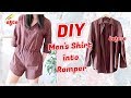 Refashion DIY Men's Shirt into Romper Jumpsuit / ファッション 古着リメイク服 / 옷리폼 / COSTURAㅣmadebyaya