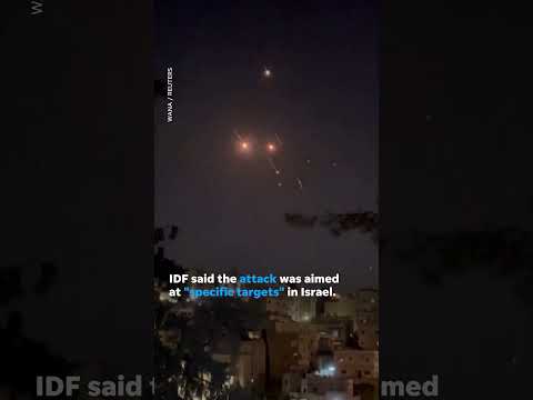 Explosions spotted in the sky as Iran launches drones against Israel #Shorts