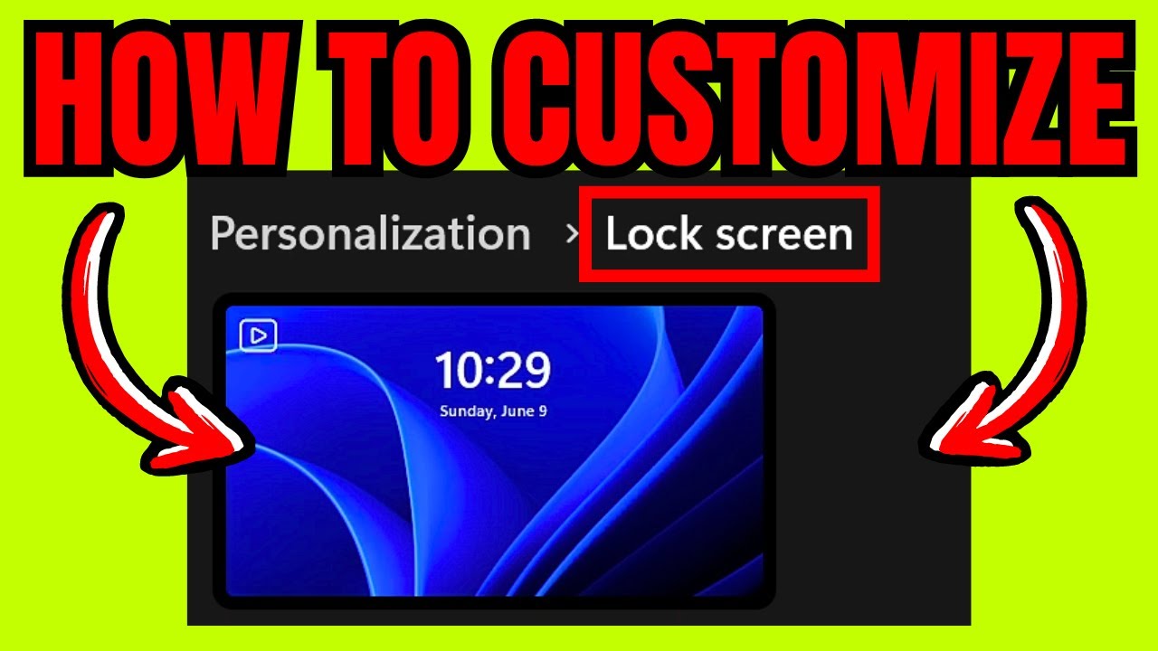 How To CUSTOMIZE Laptop Lock Screen (Quick & Easy) - YouTube